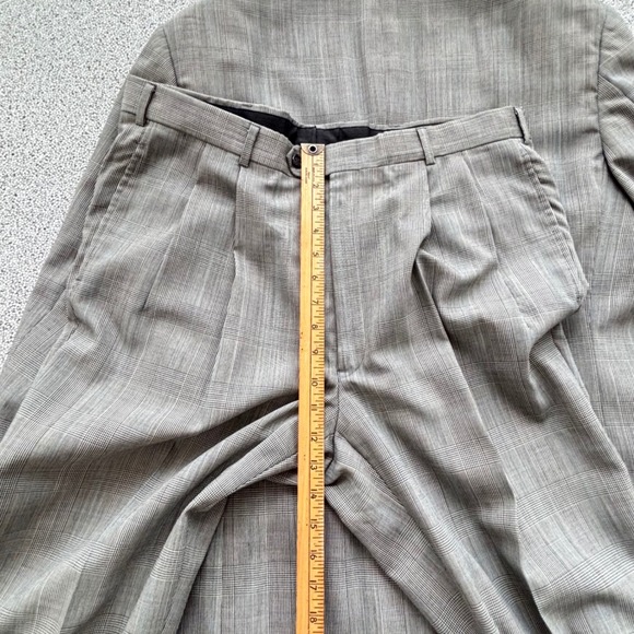 Turnbury Glen Check Plaid Suit 40L 36W 2 PC Business Gray Windsor Preppy Bloke - Picture 14 of 16